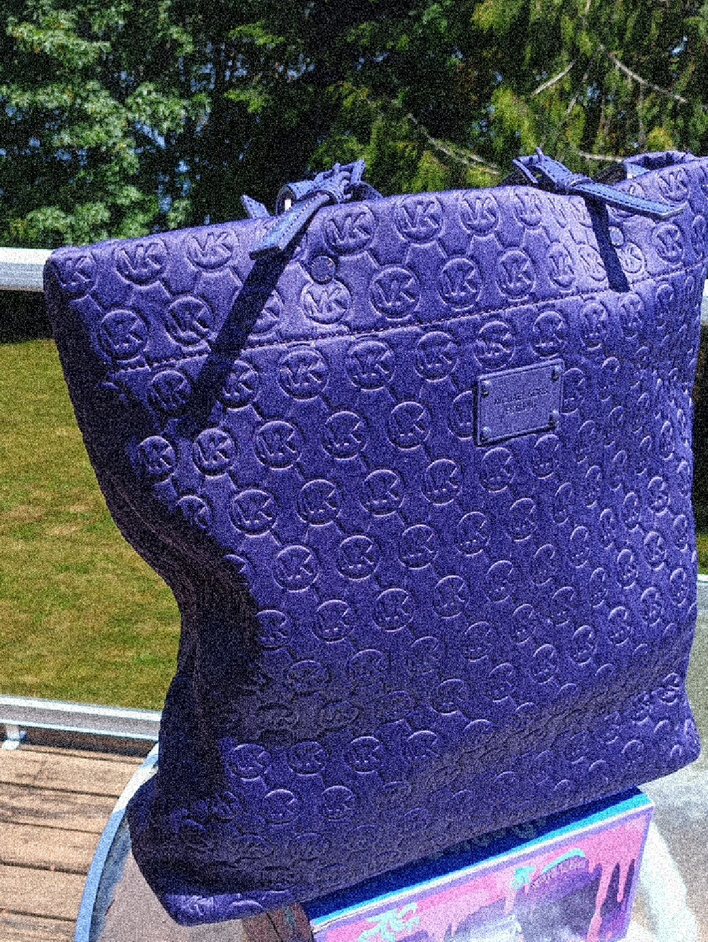 Vibrant Purple MK Neoprene Tote